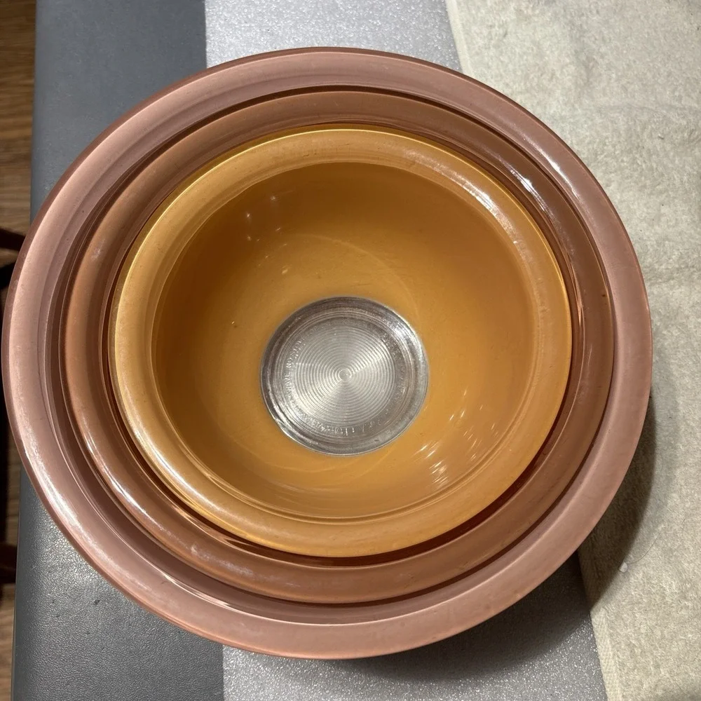 PYREX Clear Bottom Autumn Rainbow‎ 3 Pc. Set 322, 323, 325 Fall Colors Brown